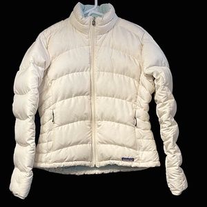 Patagonia Puffer Down Jacket Coat Cloud-White sz L
